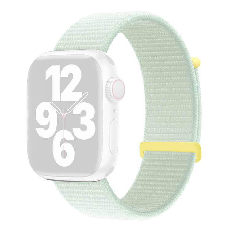 KALEBOL Nylon Watch Band for Apple Watch Series 10 9 8 7 SE 6 5 4 3 2 1 42mm 41mm 40mm 38mm Wrist Strap - Light Mint