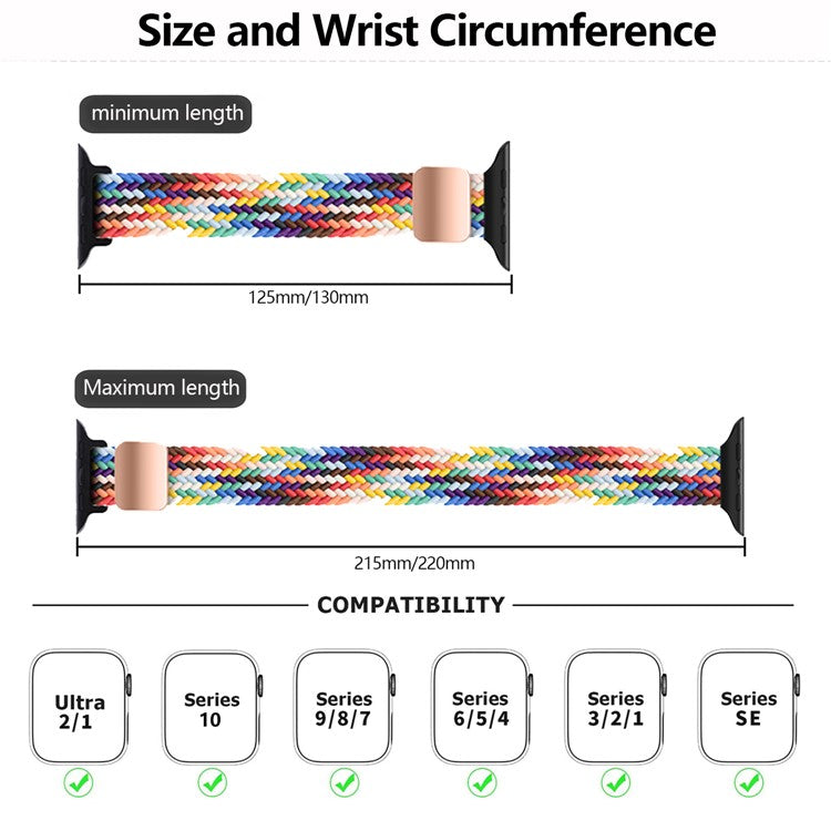 KALEBOL Braided Watch Strap For Apple Watch Series 10 Ultra 9 8 7 SE 6 5 4 3 2 1 46mm 49mm 45mm 44mm Magnetic Nylon Wristbands - Dark Olive Green