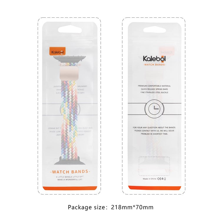 KALEBOL Braided Watch Strap For Apple Watch Series 10 Ultra 9 8 7 SE 6 5 4 3 2 1 46mm 49mm 45mm 44mm Magnetic Nylon Wristbands - Spring Cherry