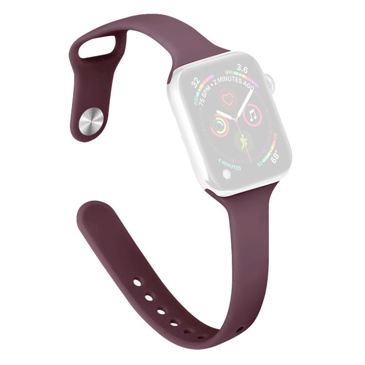 KALEBOL Silicone Watch Band for Apple Watch Series 10 Ultra 9 8 7 SE 6 5 4 3 2 1 46mm 49mm 45mm 44mm 42mm Replacement Strap - Smoky Purple