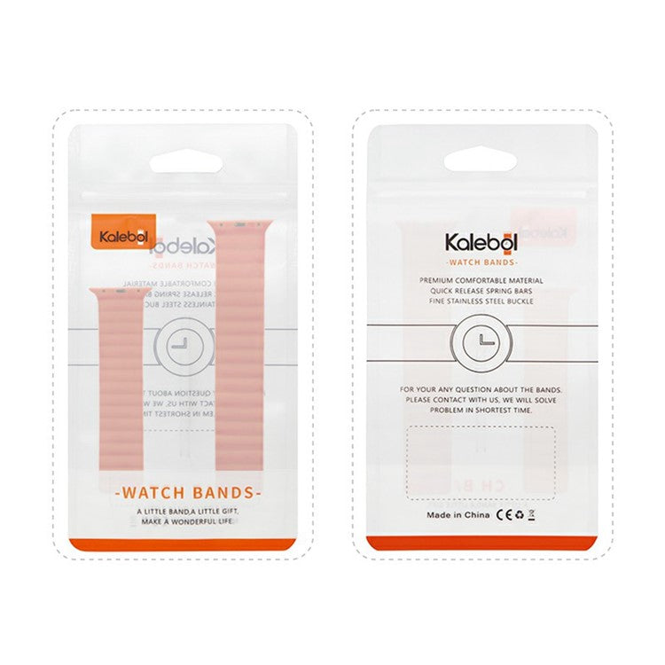 KALEBOL Magnetic Watch Band for Apple Watch Series 10 Ultra 9 8 7 SE 6 5 4 3 2 1 46mm 49mm 45mm 44mm 42mm Silicone Strap - Grey Orange