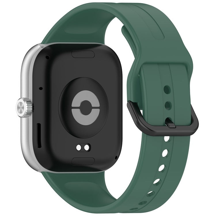 Silicone Strap for Xiaomi Redmi Watch 5 eSIM / Watch 5 / Watch 4 / Smart Band 9 Pro / 8 Pro Black Buckle Watchband - Dark Green