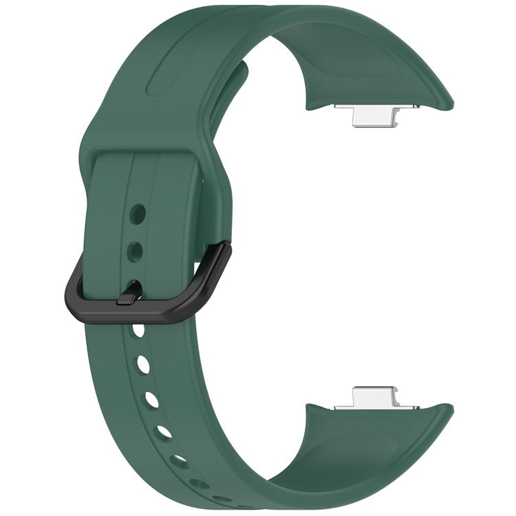 Silicone Strap for Xiaomi Redmi Watch 5 eSIM / Watch 5 / Watch 4 / Smart Band 9 Pro / 8 Pro Black Buckle Watchband - Dark Green