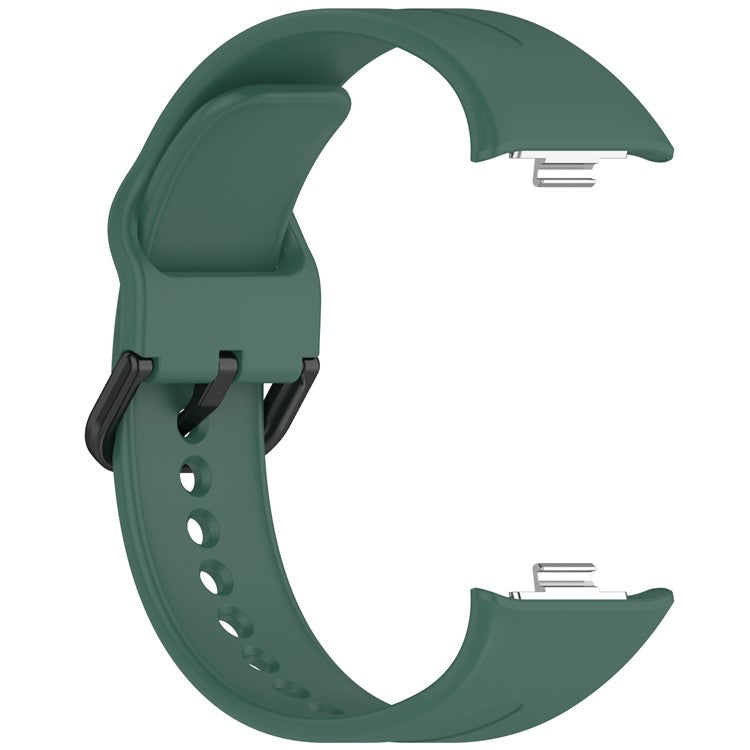 Silicone Strap for Xiaomi Redmi Watch 5 eSIM / Watch 5 / Watch 4 / Smart Band 9 Pro / 8 Pro Black Buckle Watchband - Dark Green