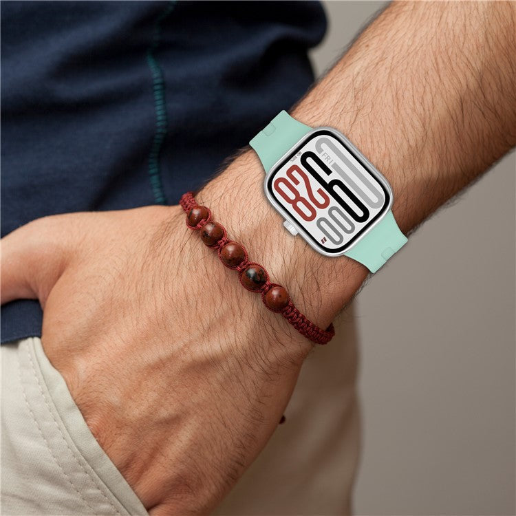 Silicone Strap for Xiaomi Redmi Watch 5 eSIM / Watch 5 / Watch 4 / Smart Band 9 Pro / 8 Pro Black Buckle Watchband - Dark Green