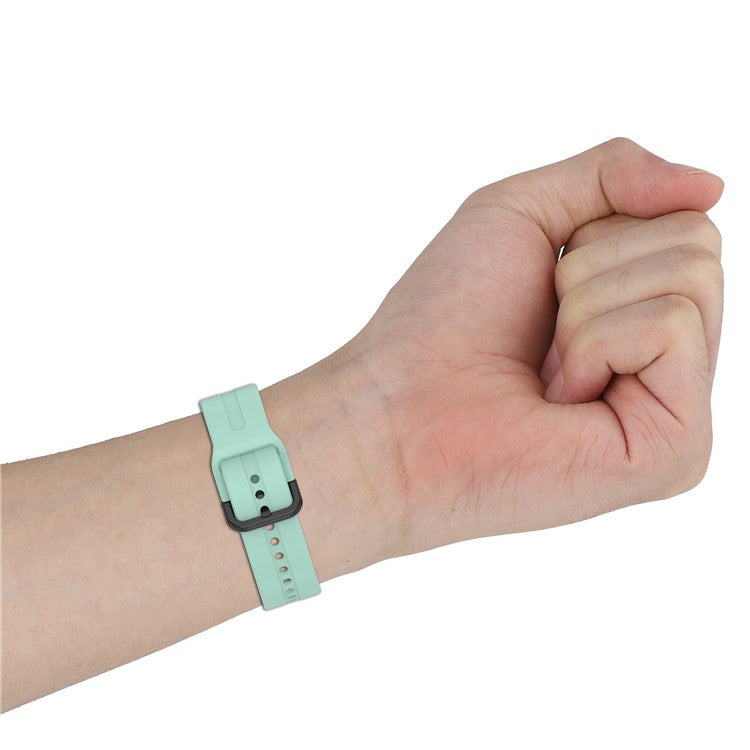 Silicone Strap for Xiaomi Redmi Watch 5 eSIM / Watch 5 / Watch 4 / Smart Band 9 Pro / 8 Pro Black Buckle Watchband - Dark Green