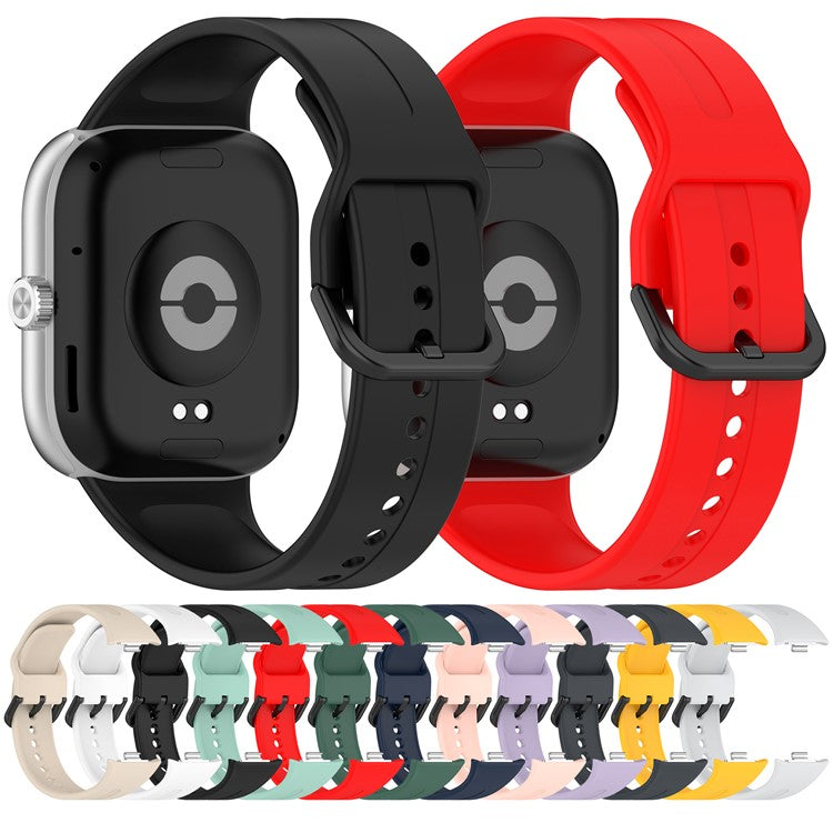 Silicone Strap for Xiaomi Redmi Watch 5 eSIM / Watch 5 / Watch 4 / Smart Band 9 Pro / 8 Pro Black Buckle Watchband - Dark Green