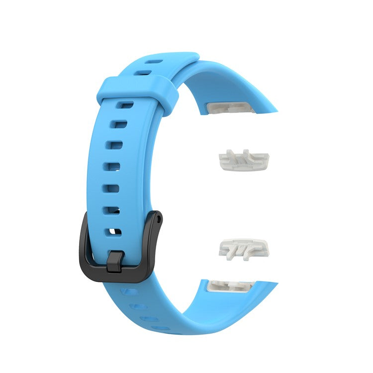 Solid Color Silicone Sport Watch Band Strap Replacement for Honor Band 6 - Sky Blue