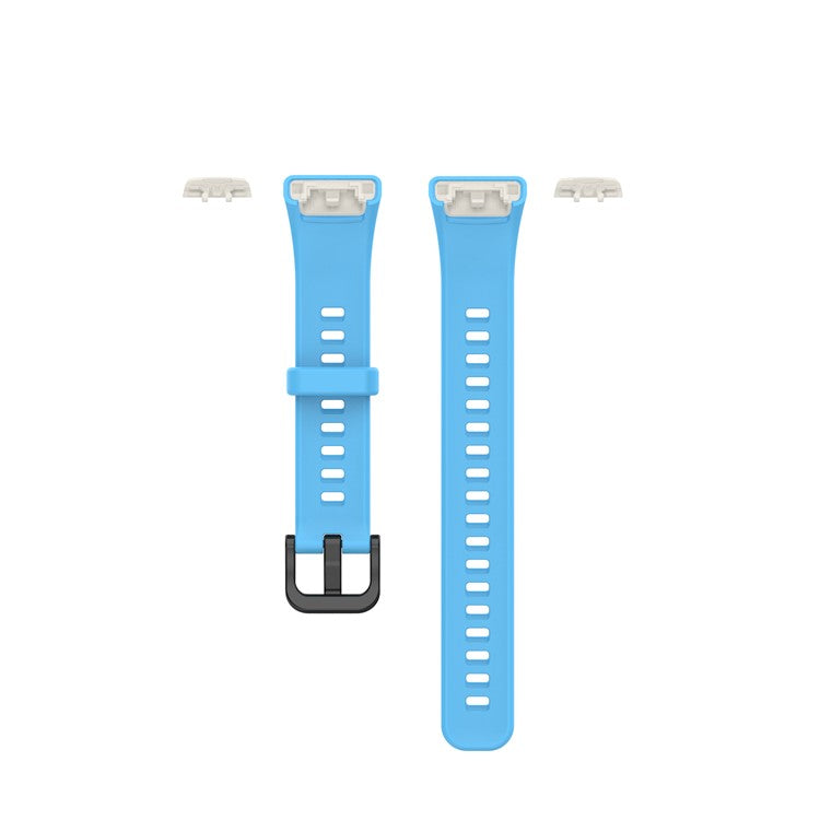 Solid Color Silicone Sport Watch Band Strap Replacement for Honor Band 6 - Sky Blue