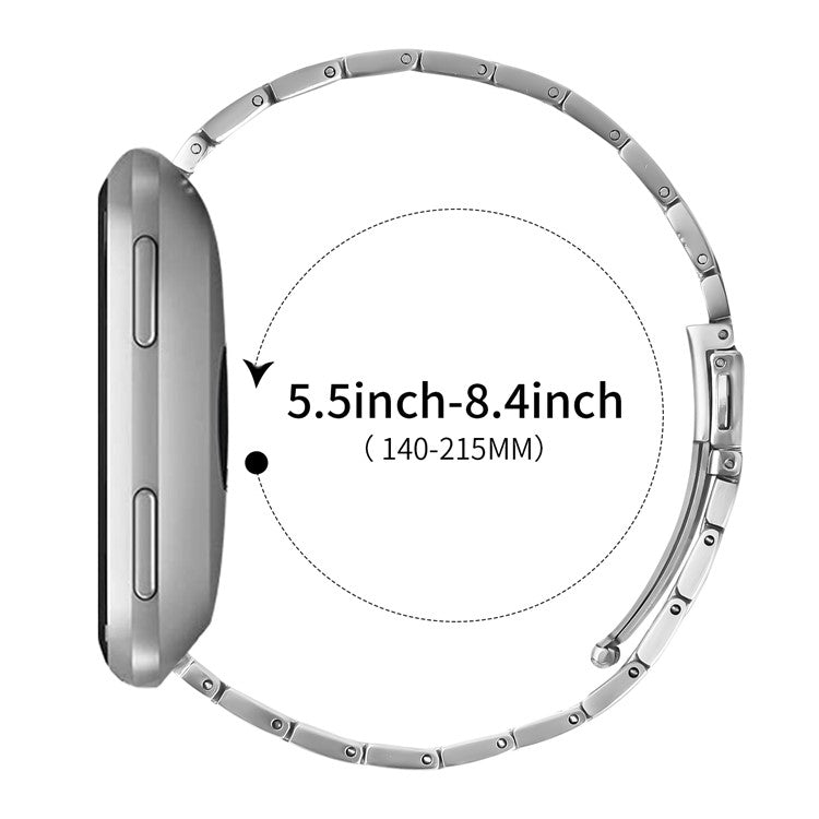 For Garmin Venu 3 Watch Band Silver Stainless Steel Metal Watch Strap