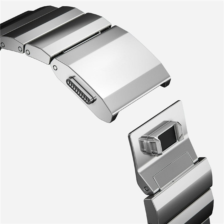 Watch Band for Apple Watch Series 10 Ultra 9 8 7 SE 6 5 4 3 2 1 46mm 49mm 45mm 44mm 42mm Stainless Steel Strap - Silver