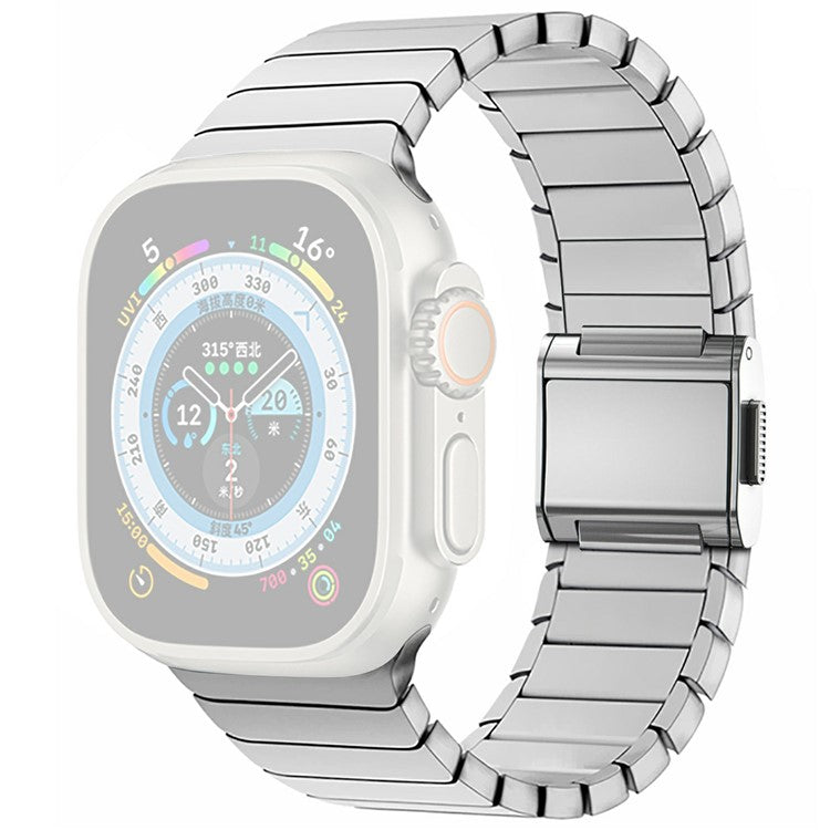 Watch Band for Apple Watch Series 10 Ultra 9 8 7 SE 6 5 4 3 2 1 46mm 49mm 45mm 44mm 42mm Replacement Titanium Strap - Silver