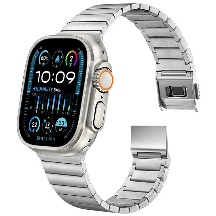 Watch Band for Apple Watch Series 10 Ultra 9 8 7 SE 6 5 4 3 2 1 46mm 49mm 45mm 44mm 42mm Replacement Titanium Strap - Silver