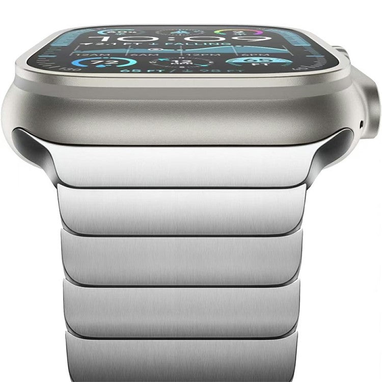 Watch Band for Apple Watch Series 10 Ultra 9 8 7 SE 6 5 4 3 2 1 46mm 49mm 45mm 44mm 42mm Replacement Titanium Strap - Silver