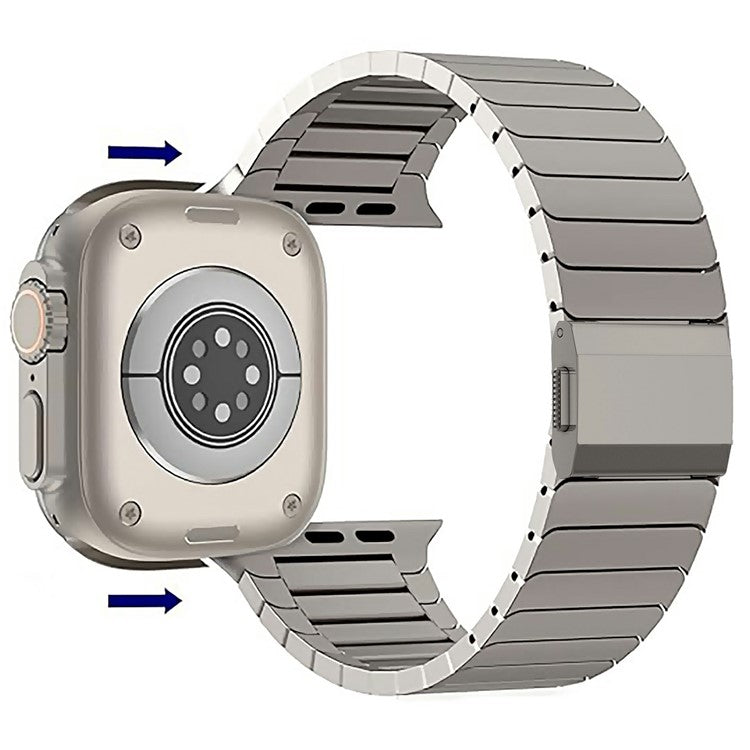 Watch Band for Apple Watch Series 10 Ultra 9 8 7 SE 6 5 4 3 2 1 46mm 49mm 45mm 44mm 42mm Replacement Titanium Strap - Silver