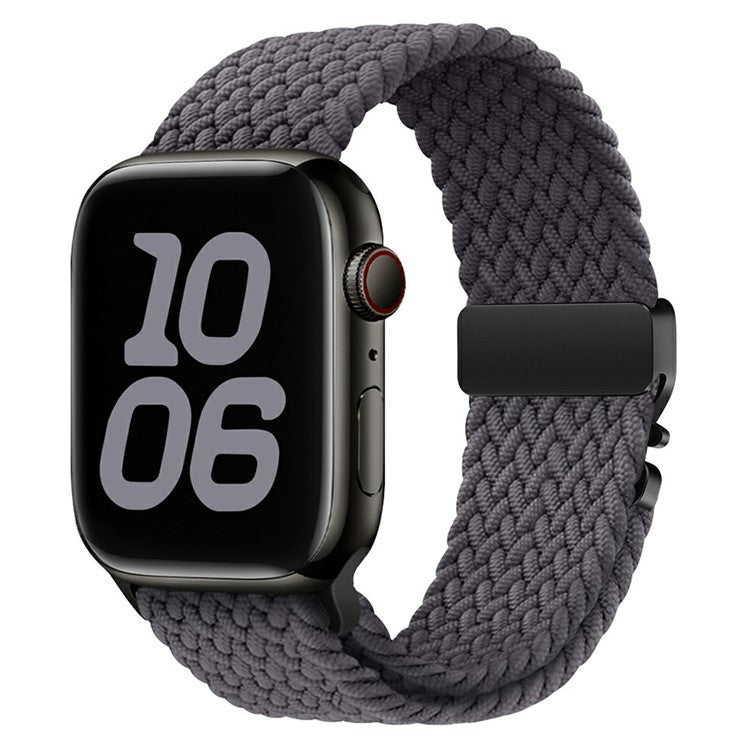 KALEBOL Nylon Strap for Apple Watch Series 10 Ultra 9 8 7 SE 6 5 4 3 2 1 46mm 49mm 45mm 44mm 42mm Parachute Buckle Watch Band - Space Grey