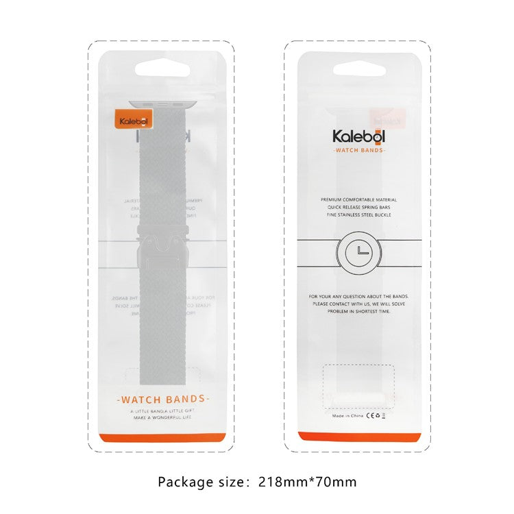 KALEBOL Nylon Strap for Apple Watch Series 10 Ultra 9 8 7 SE 6 5 4 3 2 1 46mm 49mm 45mm 44mm 42mm Parachute Buckle Watch Band - Space Grey