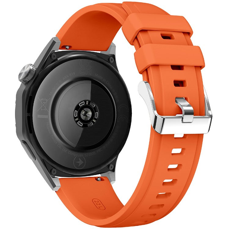 KALEBOL 22mm Silicone Watch Strap for Samsung Galaxy Watch3 45mm / Huawei Watch GT 5 46mm / GT 5 Pro 46mm Wrist Band - Orange