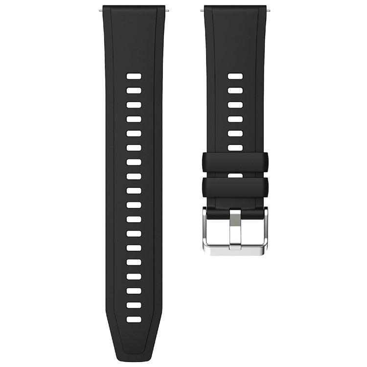 KALEBOL 22mm Silicone Watch Strap for Samsung Galaxy Watch3 45mm / Huawei Watch GT 5 46mm / GT 5 Pro 46mm Wrist Band - Black