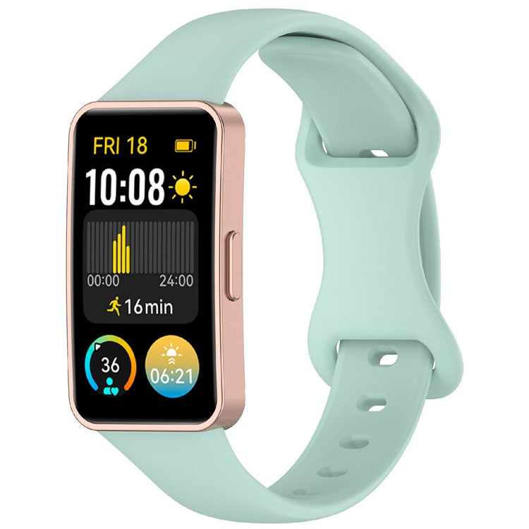 KALEBOL Silicone Watch Strap for Huawei Band 9 / 9 NFC / 8 / 8 NFC Tail Reverse Buckle Wrist Band - Baby Blue