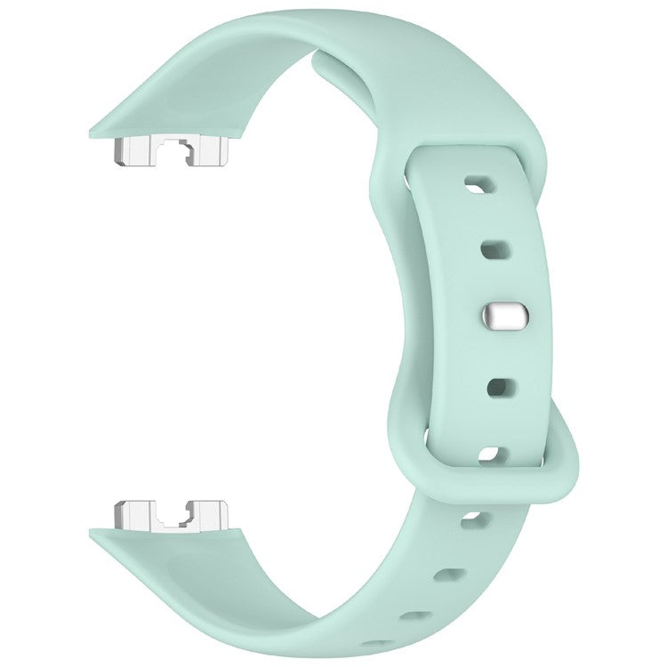 KALEBOL Silicone Watch Strap for Huawei Band 9 / 9 NFC / 8 / 8 NFC Tail Reverse Buckle Wrist Band - Baby Blue