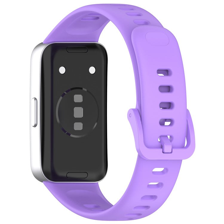 KALEBOL For Huawei Band 9 / Band 8 Silicone Watch Strap Replacement Breathable Sport Band - Purple