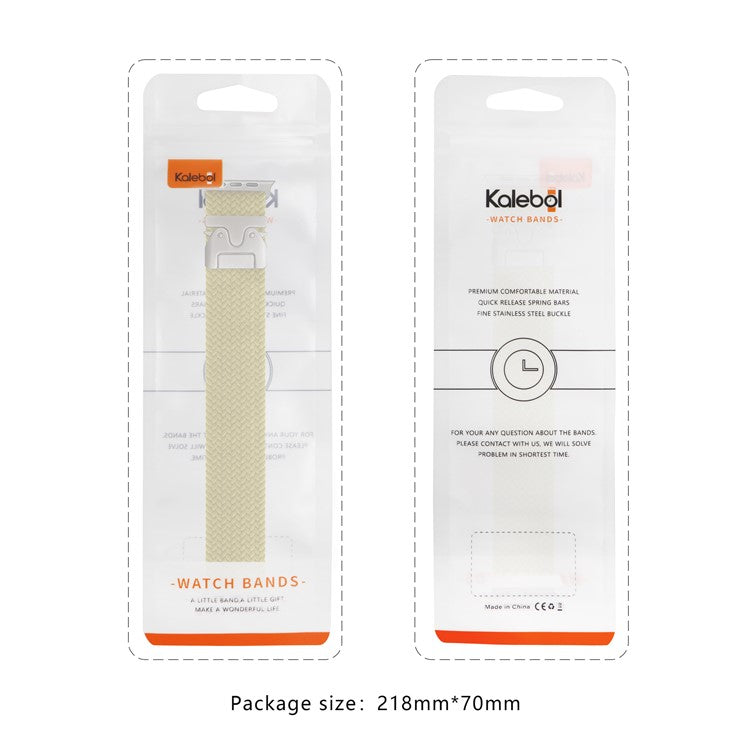 KALEBOL Nylon Braided Strap for Apple Watch Series 10 Ultra 9 8 7 SE 6 5 4 3 2 1 46mm 49mm 45mm 44mm 42mm Band with Parachute Buckle - Yellowgreen