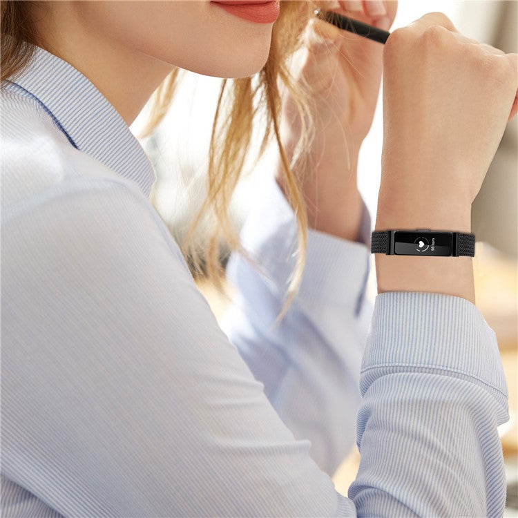 Milanese Stainless Steel Band for Fitbit Inspire HR / Inspire 2 / Inspire Herringbone Black Watch Strap