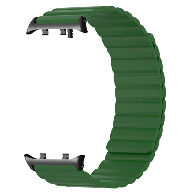 For Huawei Watch D2 Silicone Watch Band Magnetic Replacement Strap - Army Green