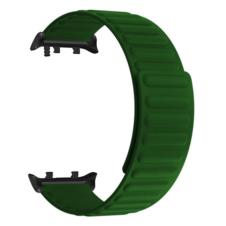 For Huawei Watch D2 Silicone Watch Band Magnetic Replacement Strap - Army Green