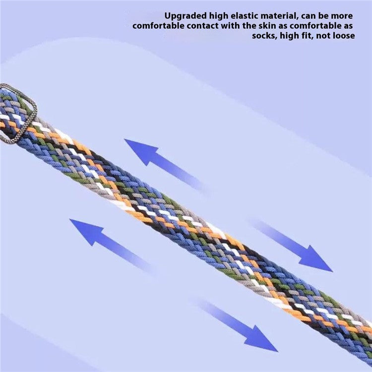 For Xiaomi Smart Band 9 Active / Redmi Band 3 Woven Nylon Strap Snap-On Case Watch Band - Red