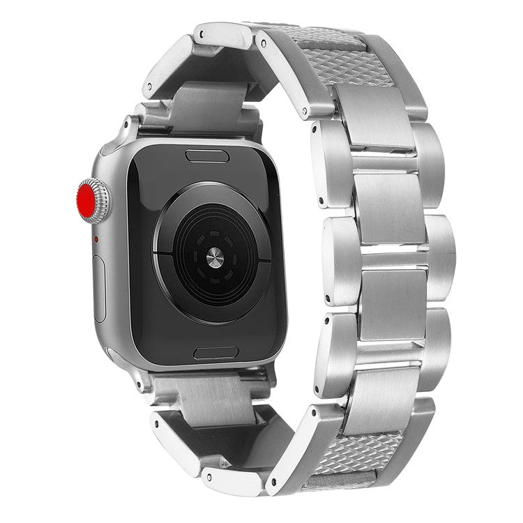 3-Bead Watch Strap for Apple Watch Series 10 Ultra 9 8 7 SE 6 5 4 3 2 1 46mm 49mm 45mm 44mm 42mm Stainless Steel Wrist Band - Silver