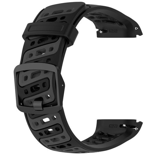 For Coros Pace Pro Silicone Watch Band 22mm Width Adjustable Strap - Black