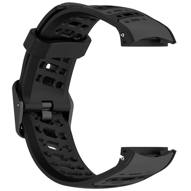 For Coros Pace Pro Silicone Watch Band 22mm Width Adjustable Strap - Black