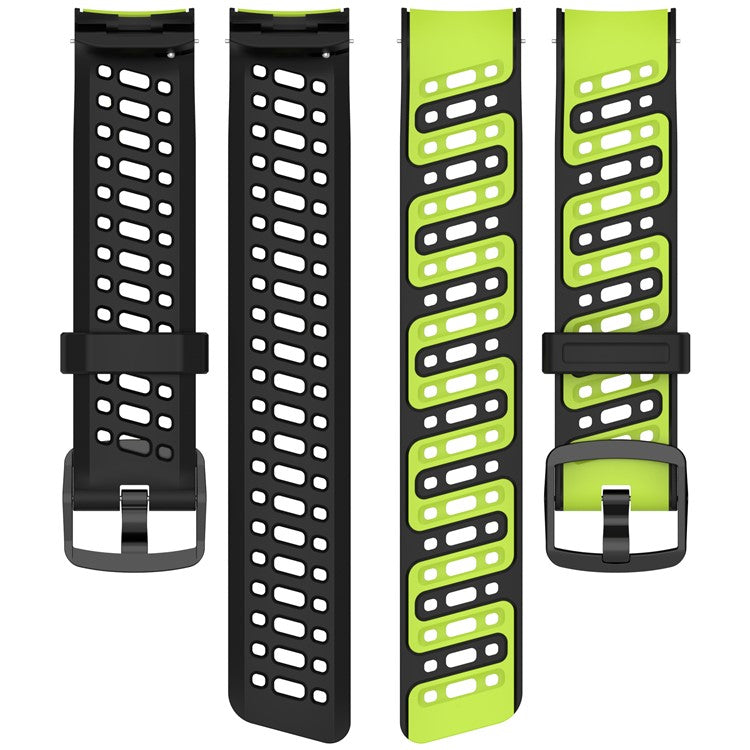 For Coros Pace Pro Silicone Watch Band 22mm Width Adjustable Strap - Black