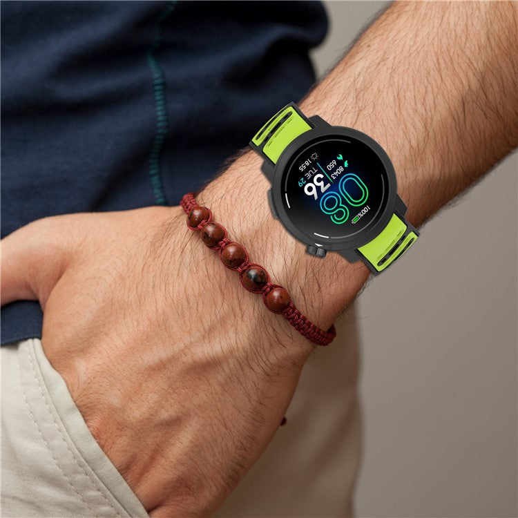 For Coros Pace Pro Silicone Watch Band 22mm Width Adjustable Strap - Black