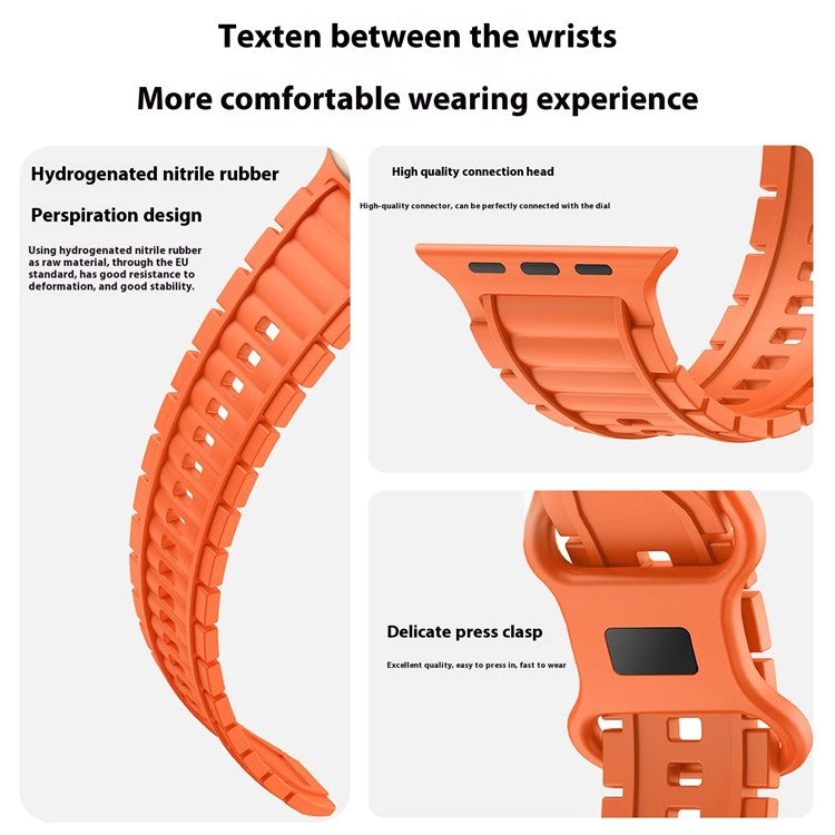 Silicone Watch Band for Apple Watch Series 10 9 8 7 SE 6 5 4 3 2 1 42mm 41mm 40mm 38mm 8-Shaped Buckle Wrist Strap - Army Green