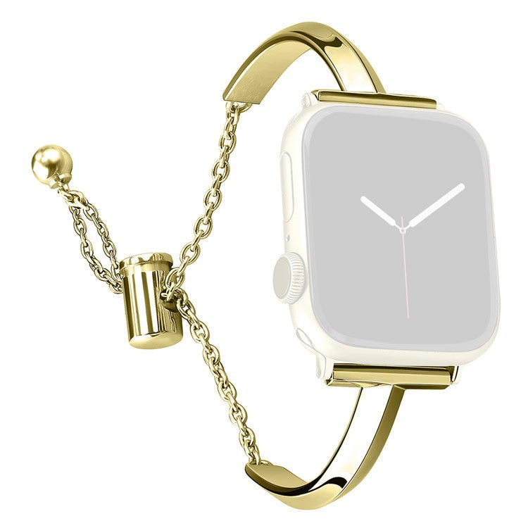 KALEBOL T Shaped Strap for Apple Watch Series 10 9 8 7 SE 6 5 4 3 2 1 42mm 41mm 40mm 38mm Zinc Alloy Watch Band - Gold