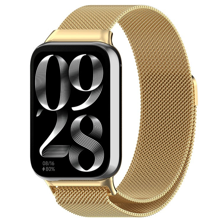 Metal Strap for Xiaomi Smart Band 9 Pro / 8 Pro / Redmi Watch 5 eSIM / 5 / 4 Milanese Mesh Watch Band - Gold