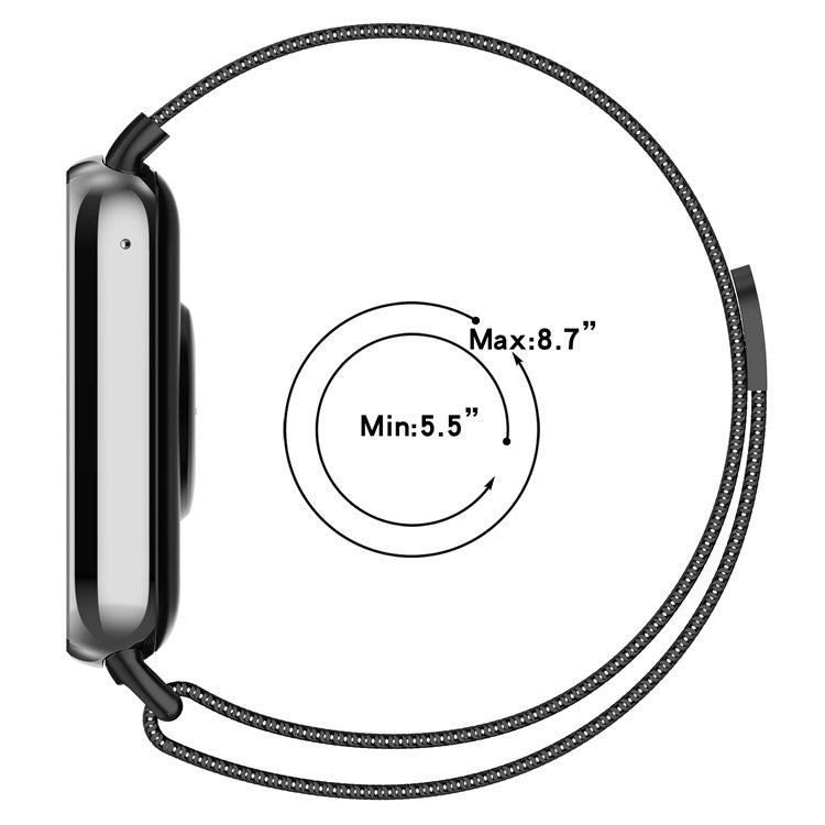 Metal Strap for Xiaomi Smart Band 9 Pro / 8 Pro / Redmi Watch 5 eSIM / 5 / 4 Milanese Mesh Watch Band - Gold
