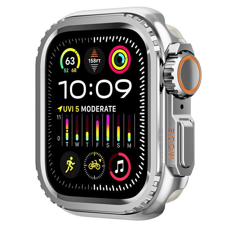 For Apple Watch Series 10 46mm Metal Case Watch Protective Cover - Bright Silver