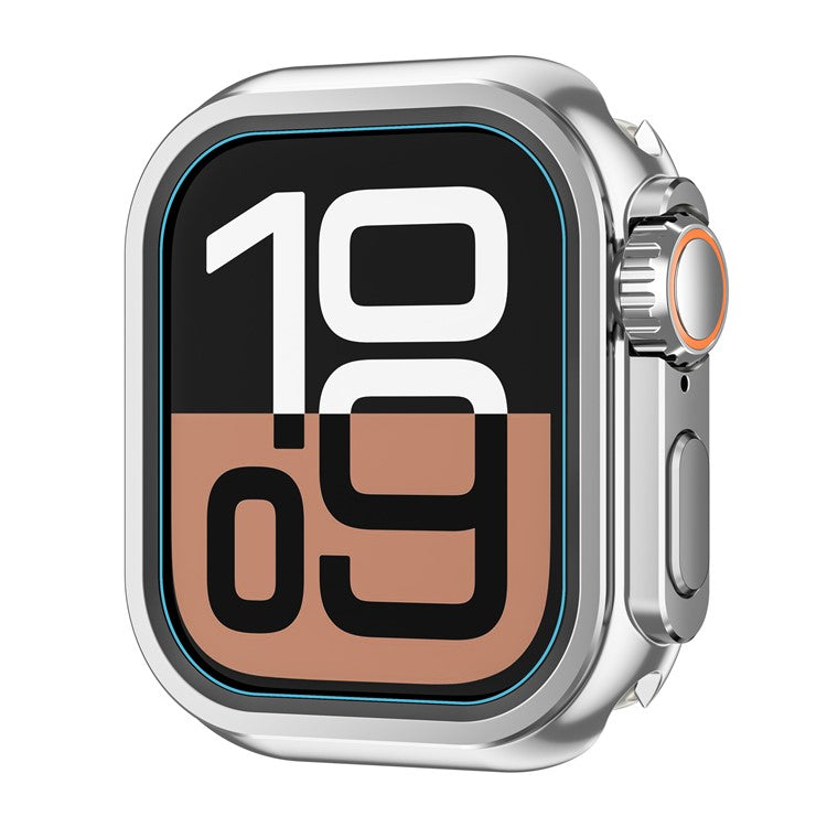 Watch Case for Apple Watch Series 9 / 8 / 7 45mm Zinc Alloy + PC Protective Cover - Bright Silver