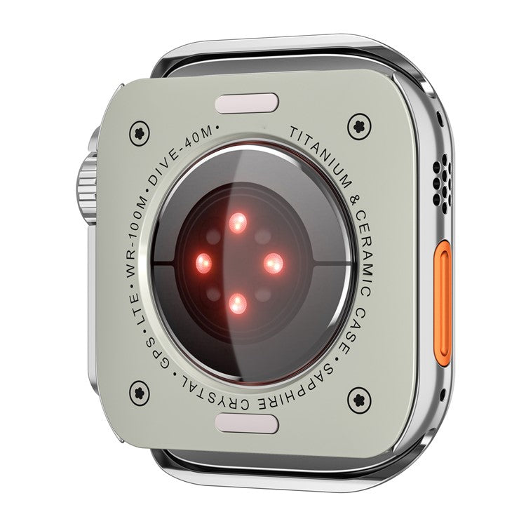 Watch Case for Apple Watch Series 9 / 8 / 7 45mm Zinc Alloy + PC Protective Cover - Bright Silver