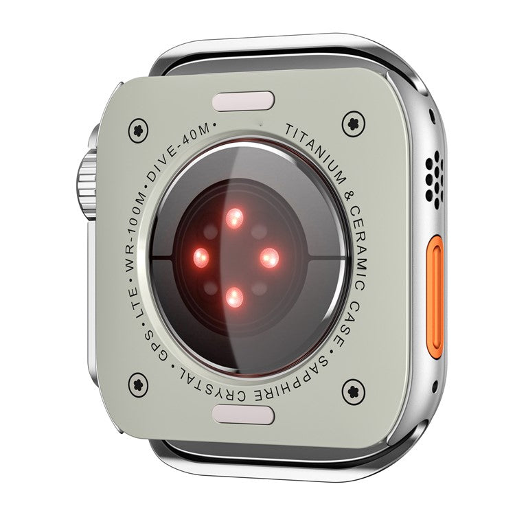 Watch Case for Apple Watch Series 9 / 8 / 7 45mm Zinc Alloy + PC Protective Cover - Matte Silver