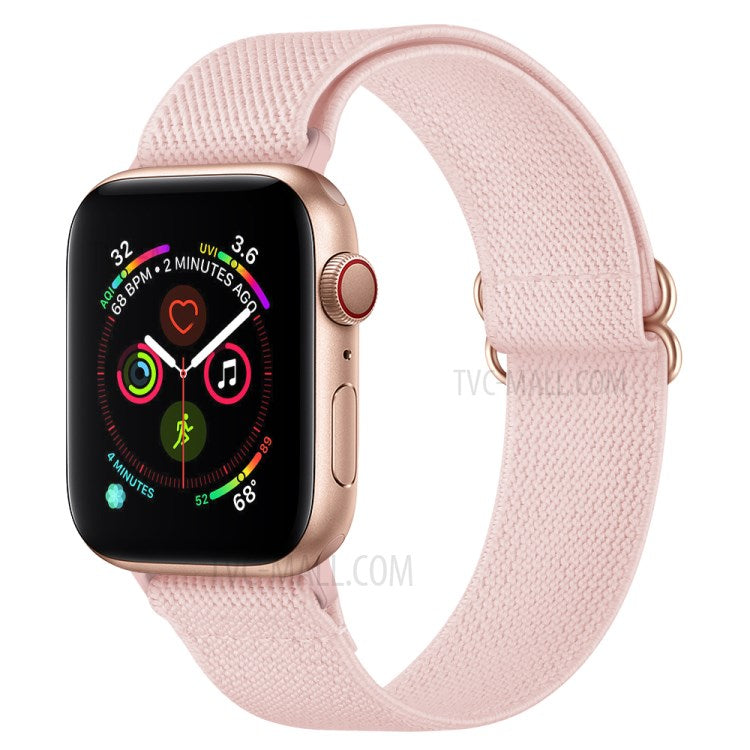 Adjustable Braided Polyester Nylon Watch Band Strap for Apple Watch Series 10 Ultra 9 8 7 SE SE 6 5 4 3 2 1 46mm 49mm 45mm 44mm 42mm - Beige