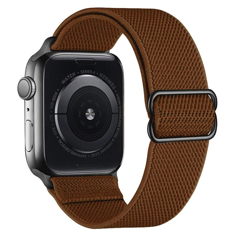 Wrist Strap for Apple Watch Series 10 Ultra 9 8 7 SE 6 5 4 3 2 1 46mm 49mm 45mm 44mm 42mm Adjustable Woven Polyester Watch Band - Brown