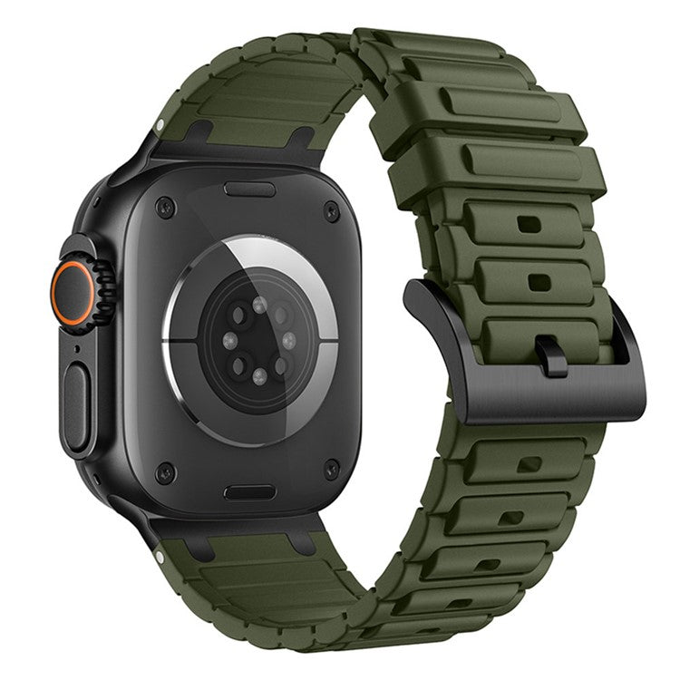 Thickened Silicone Strap for Apple Watch Series 10 Ultra 9 8 7 SE 6 5 4 3 2 1 46mm 49mm 45mm 44mm 42mm Watch Band - Army Green