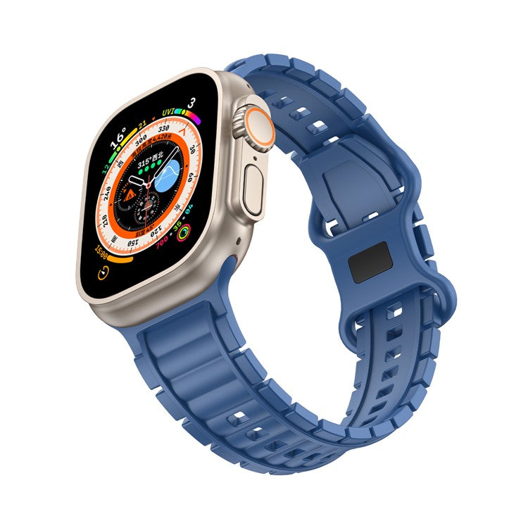 Sport Watch Strap for Apple Watch Series 10 9 8 7 SE 6 5 4 3 2 1 42mm 41mm 40mm 38mm Hydrogenated Nitrile Butadiene Rubber Band - Baby Blue