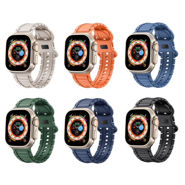 Sport Watch Strap for Apple Watch Series 10 9 8 7 SE 6 5 4 3 2 1 42mm 41mm 40mm 38mm Hydrogenated Nitrile Butadiene Rubber Band - Baby Blue