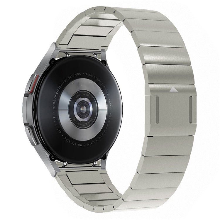 Magnetic Buckle Watch Strap for Samsung Galaxy Watch7 44mm / 40mm / Watch6 44mm / 40mm Stainless Steel Band - Titanium